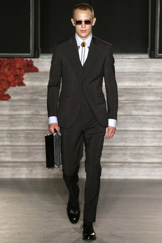 Justin O’Shea presented his first collection for the Brioni brand