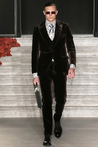 Justin O’Shea presented his first collection for the Brioni brand