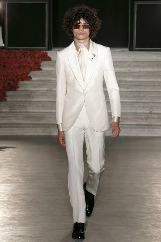 Justin O’Shea presented his first collection for the Brioni brand