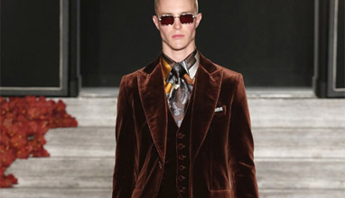 Justin O’Shea presented his first collection for the Brioni brand