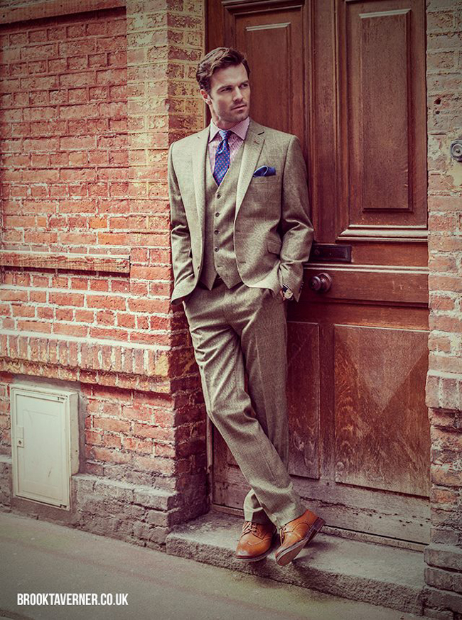 English tailor-made suits by Brook Taverner