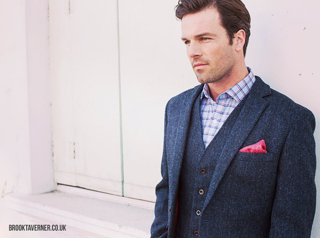 English tailor-made suits by Brook Taverner