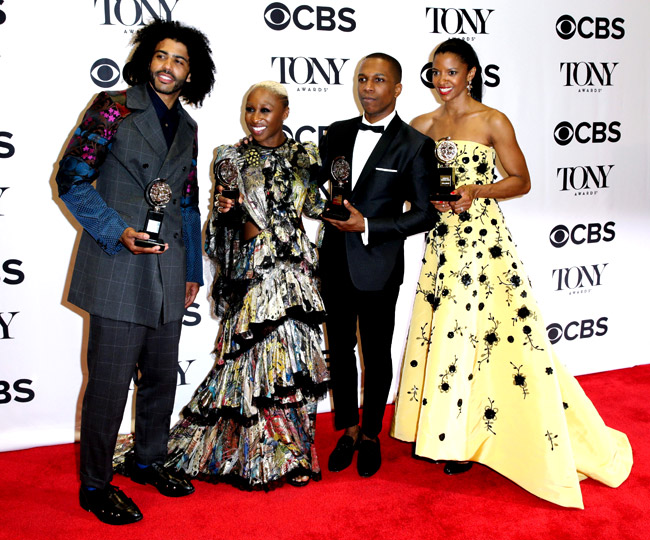 Daveed Diggs with an interesting suit at the 70th Tony Awards