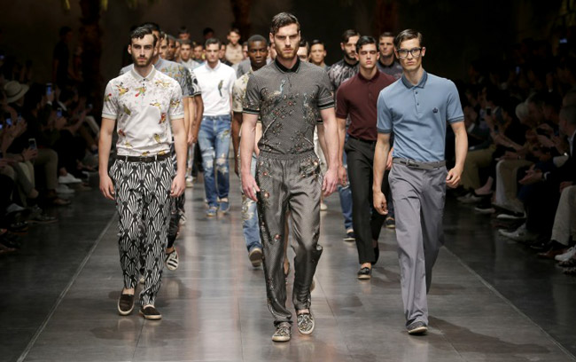 Sicilian Chinoiserie and Sartorial Denim in Dolce & Gabbana Spring-Summer 2016 Men's collection