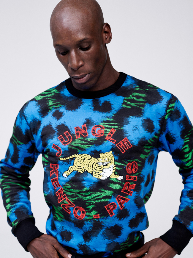 Menswear looks from the collaboration of H&M and KENZO