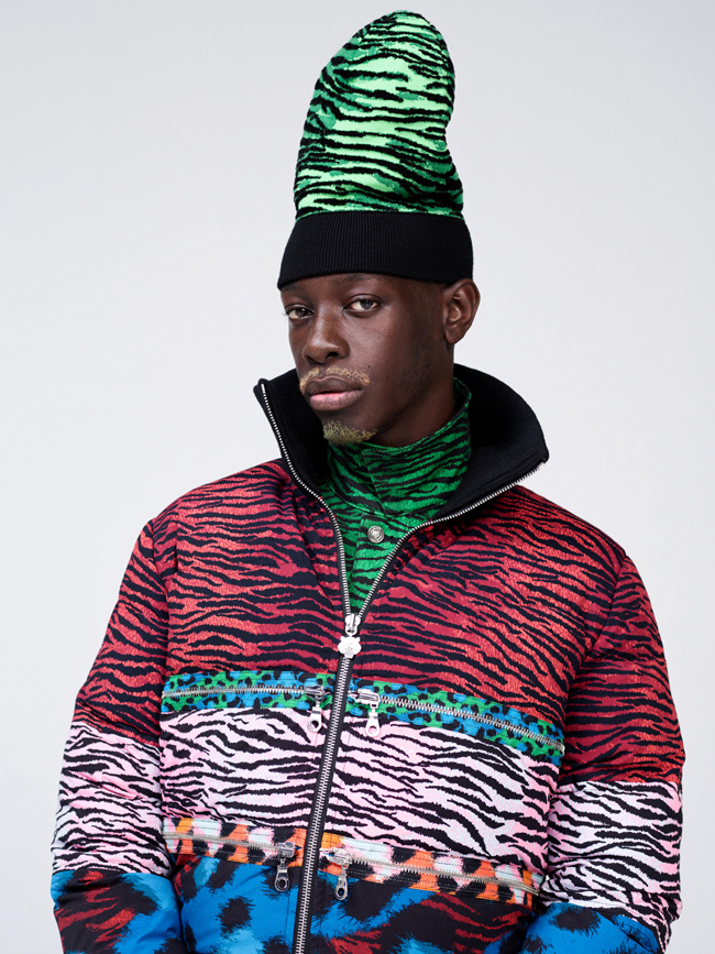 Menswear looks from the collaboration of H&M and KENZO