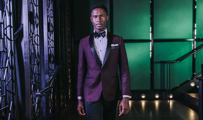 indochino purple suit