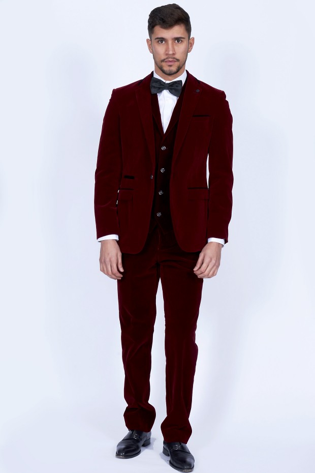 Mens Red Velvet Suits