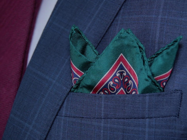 Italian Twill Silk and Irish Linen Pocket Squares by Mr. Jenks Dublin