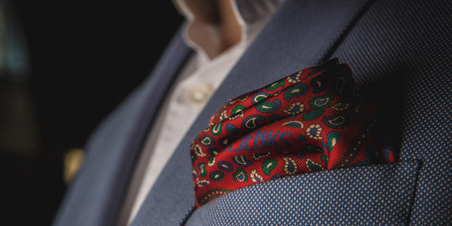 Italian Twill Silk and Irish Linen Pocket Squares by Mr. Jenks Dublin