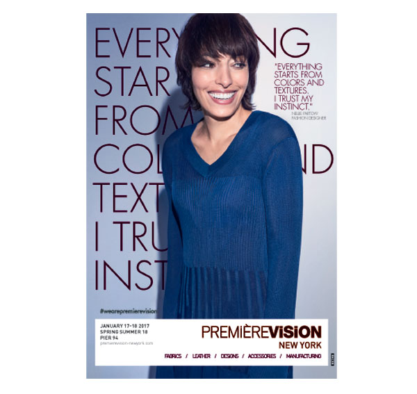 New brand ambassador of Premiere Vision New York: Nellie Partow, fashion designer and CFDA member