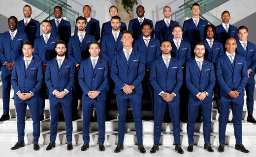 Portuguese Football Team In Tailor Made Suits By Dielmar For Uefa Euro 2016