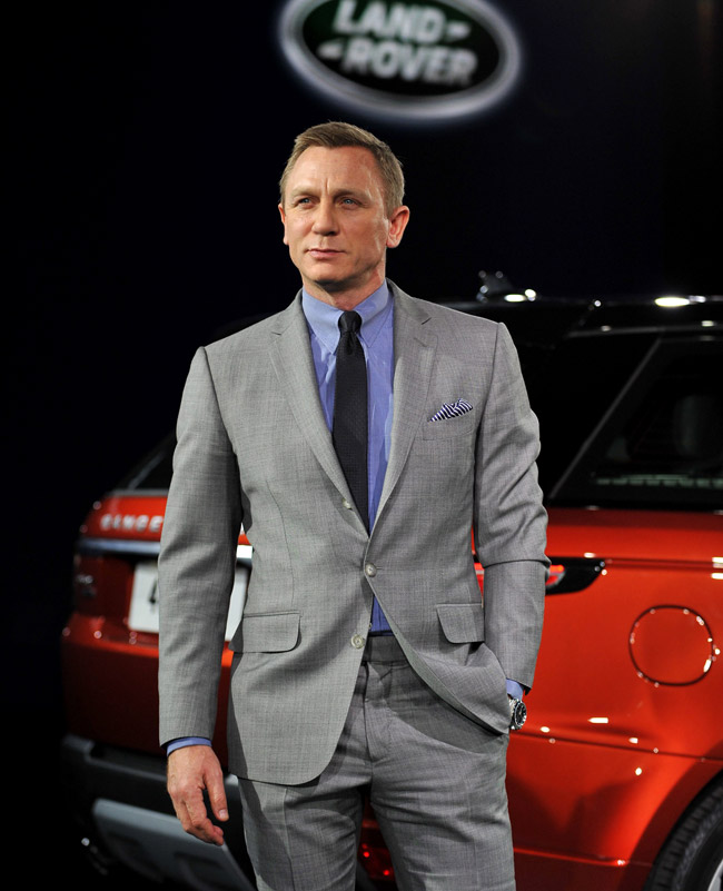 British actor Daniel Craig - as stylish as his character James Bond