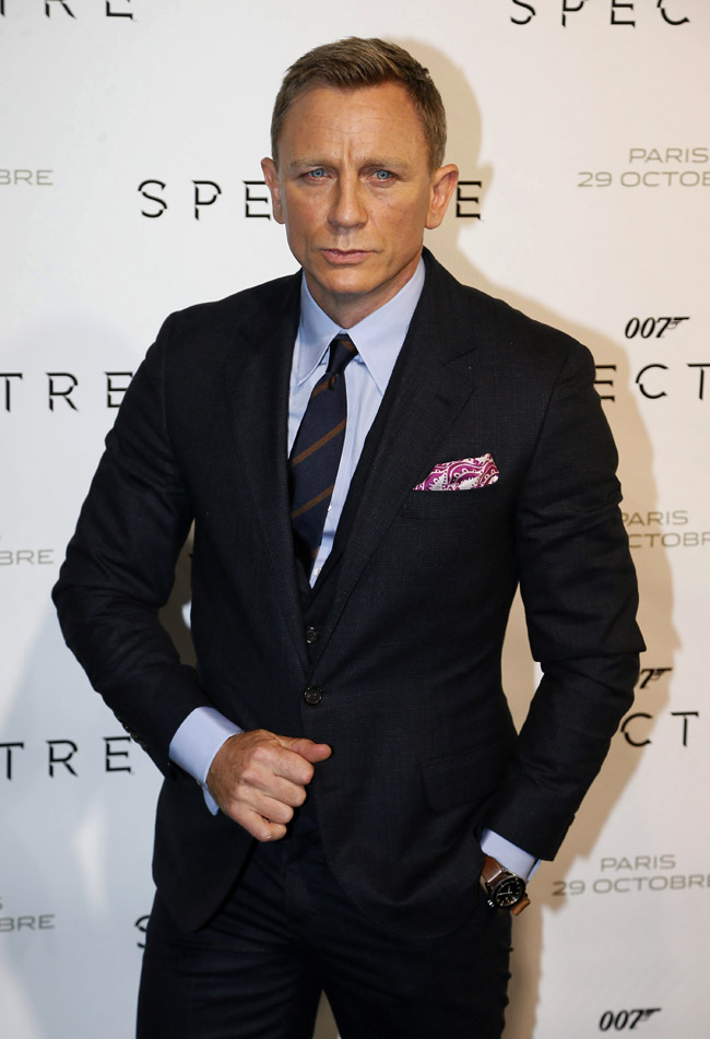 British actor Daniel Craig - as stylish as his character James Bond