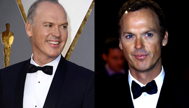 Michael Keaton with a star on the Hollywood Walk of Fame and timeless elegance