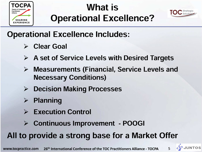 Laying the foundations for Operational Excellence