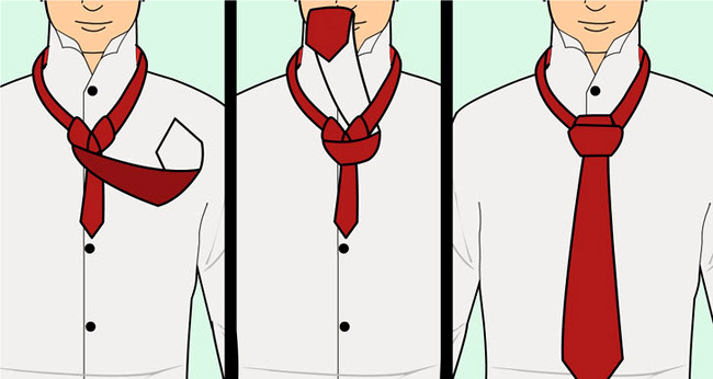 Neckties: Four-in-hand and Windsor knot