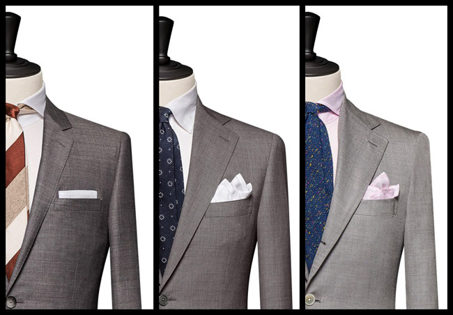 Men's suit jacket collars and lapels 