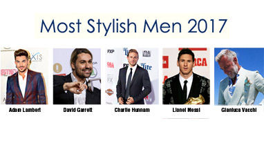 Most Stylish Men July 2017 - Adam Lambert, David Garrett, Charlie Hunnam, Lionel Messi, Gianluca Vacchi