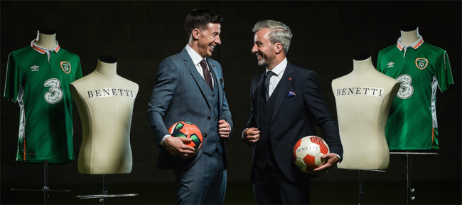 Benetti Menswear are the Official Tailor to the Football Association of Ireland 