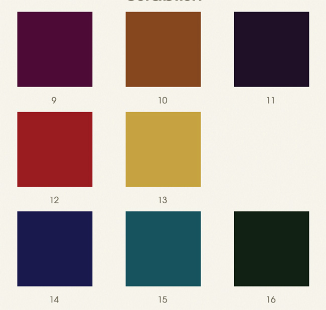 British colours and textiles Autumn/Winter 2018-19