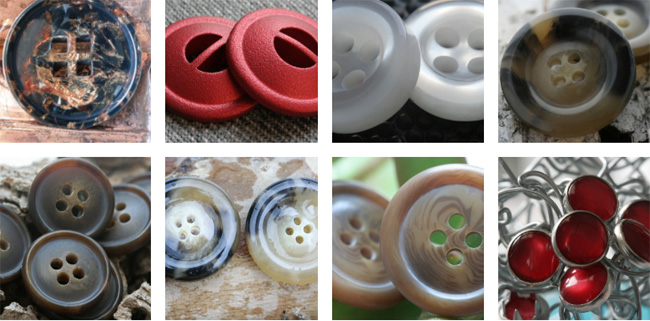 Types of buttons for clothing