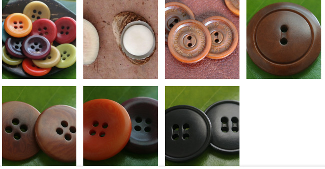 Types of buttons for clothing