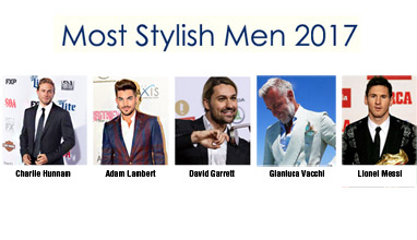 Most Stylish Men 2017 for August - Top 5 is still the same - Charlie Hunnam, Adam Lambert, David Garrett, Gianluca Vacchi, Lionel Messi