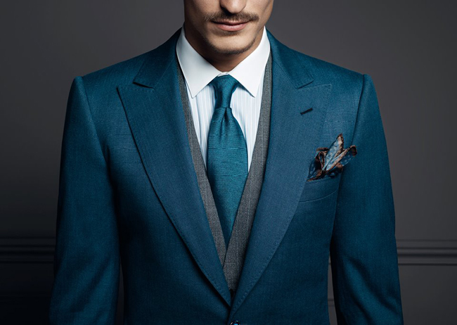 French bespoke suits by Francesco Smalto