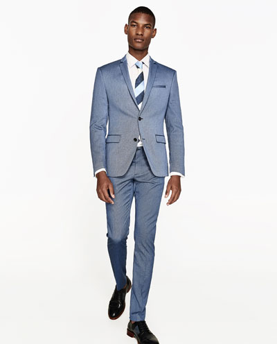 Zara blue clearance tuxedo