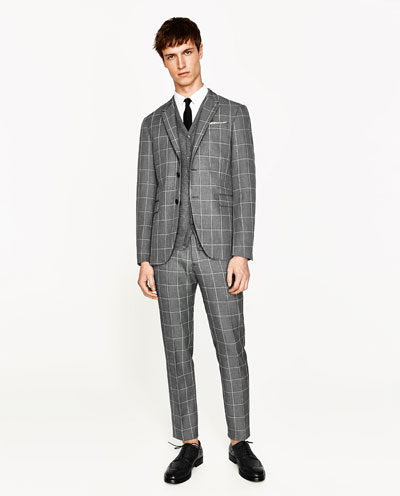 zara plaid suit