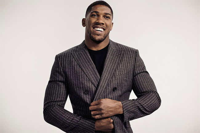 Anthony Joshua is the face of BOSS stretch tailoring