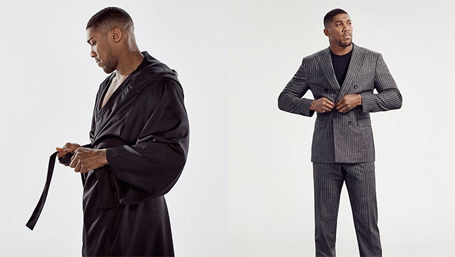 Anthony Joshua is the face of BOSS stretch tailoring