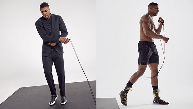 Anthony Joshua is the face of BOSS stretch tailoring