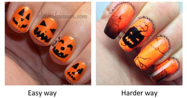 Halloween easy manicure ideas