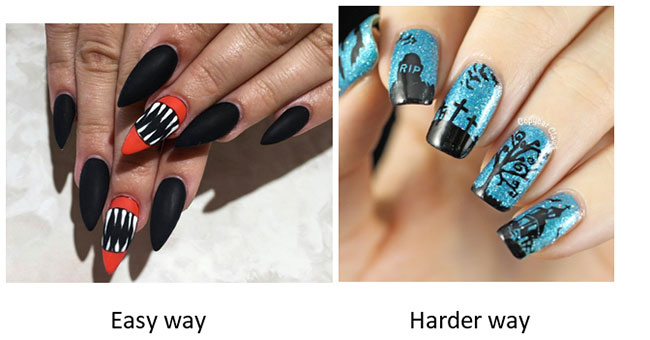 Halloween easy manicure ideas