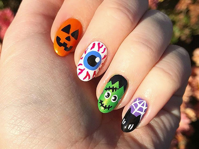 Halloween easy manicure ideas