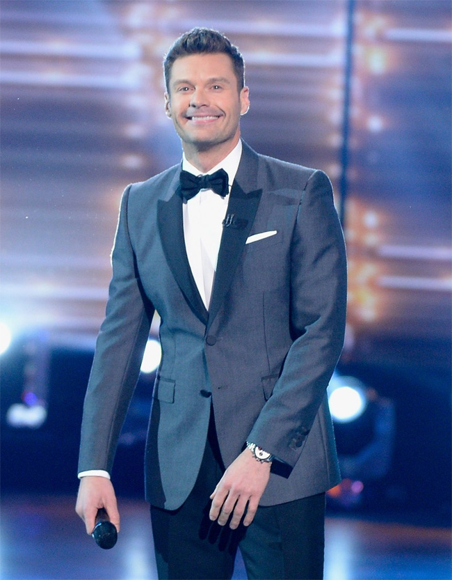 Ryan seacrest 2025 tuxedo blazer