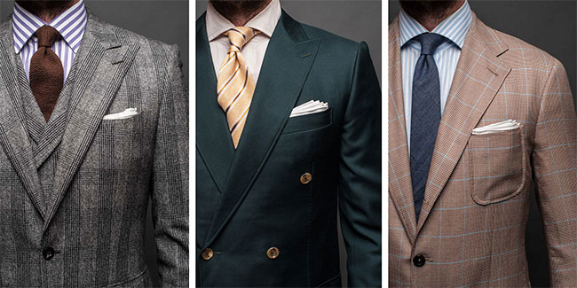 Types of suit shoulder styles