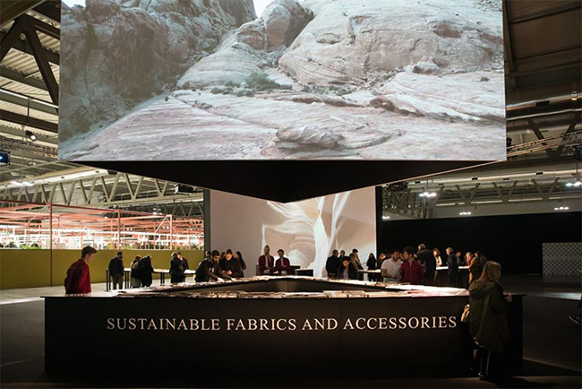 Sustainable fabrics were shown during Milano Unica 26th edition