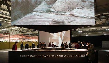 Sustainable fabrics were shown during Milano Unica 26th edition