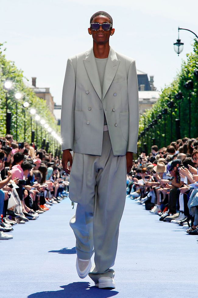 Louis Vuitton's Abloh makes suit and tie street on Paris catwalk