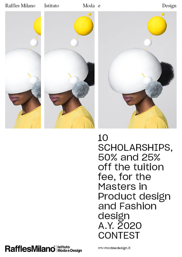 Win 10 scholarships for the International Masters in Product Design and Fashion Design 2020