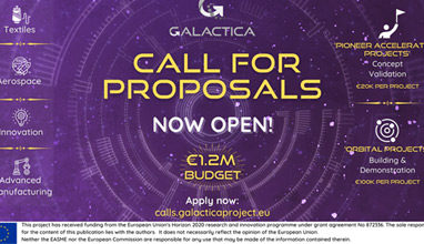 GALACTICA first call for proposals to support new value chains by European innovative SMEs
