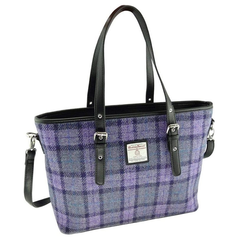 Harris Tweed tartan handbags