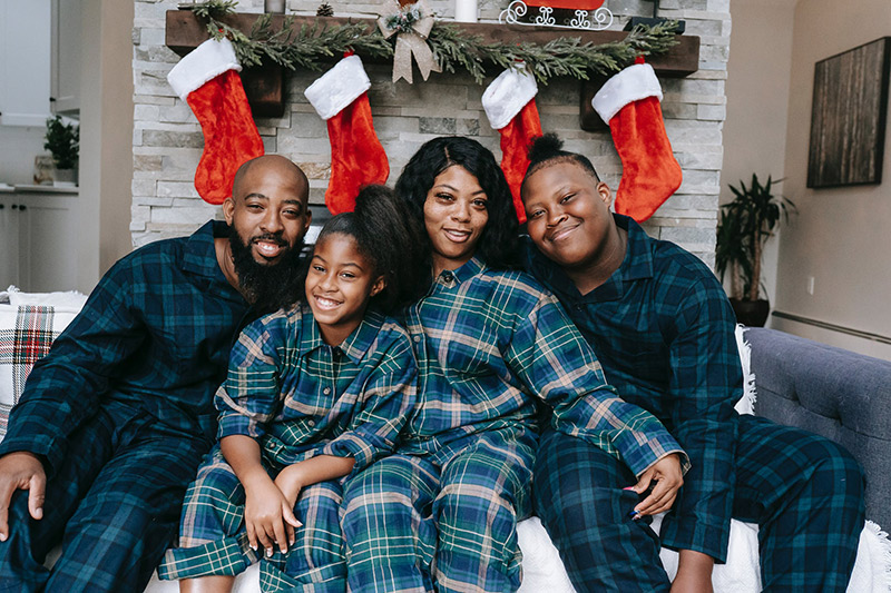 Blue matching online pajamas