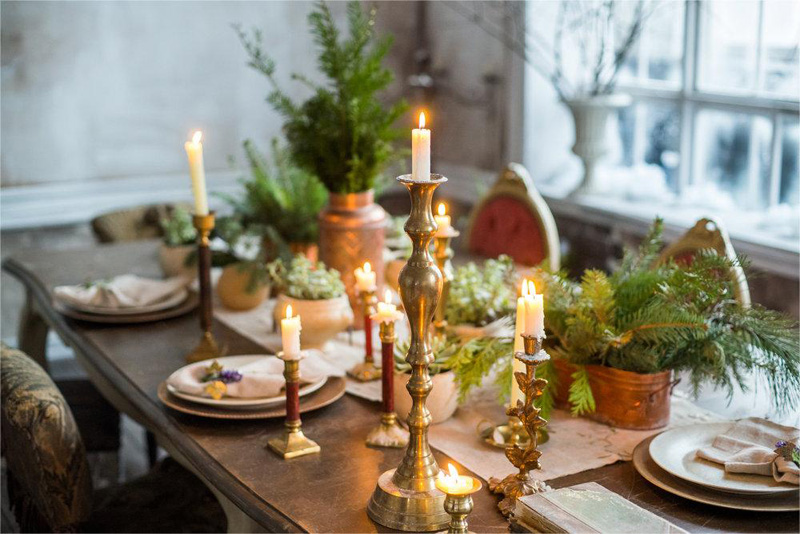 winter wedding Table Set-Up