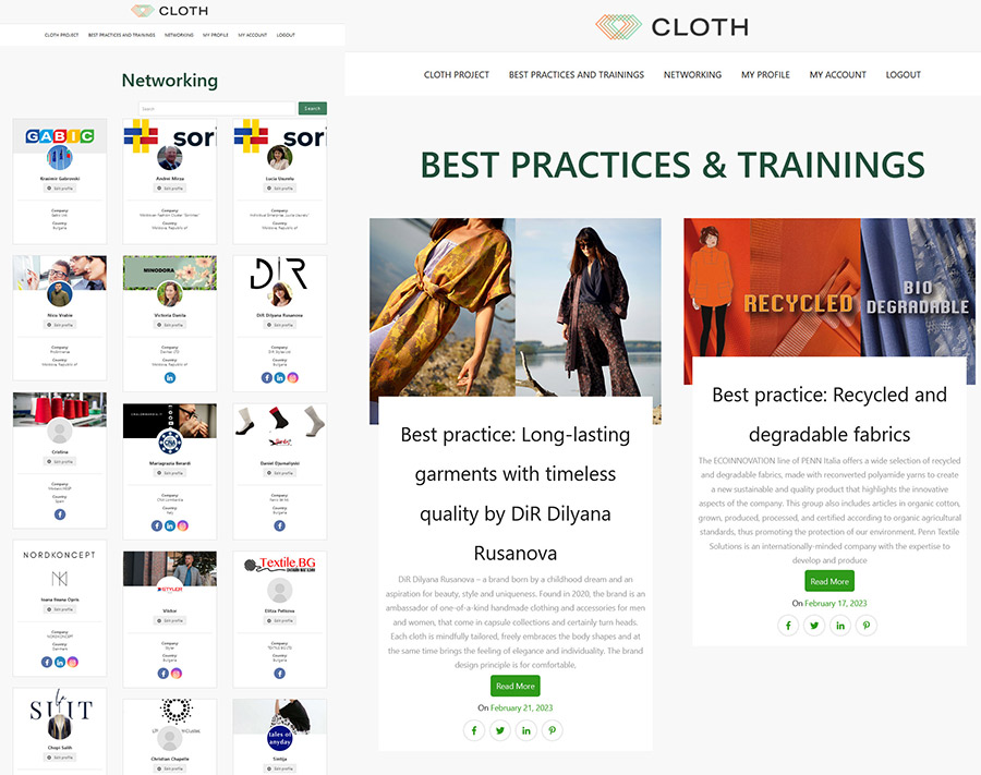 CLOTH project presents its fashion platform