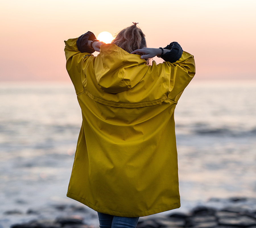 Yellow raincoat