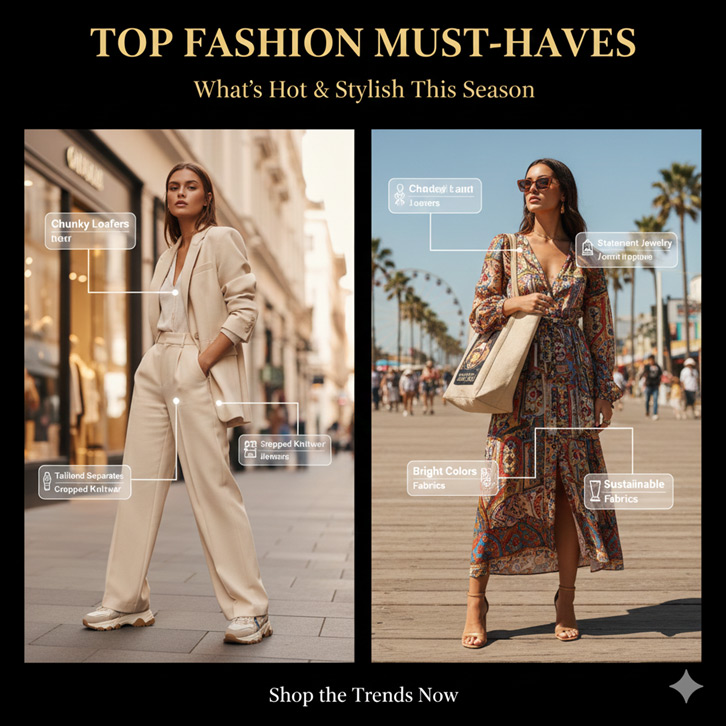 Top Fashion Must-Haves: What’s Hot and Stylish This Season